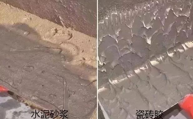 同样是贴砖,瓷砖胶与水泥砂浆的差别怎么这么大? 瓷砖胶,防水涂料厂家,防水材料,朗凯奇防水,水泥砂浆,贴砖
